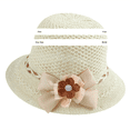 thumbnail image 5 of AirLoni Women Bucket Hat French Retro Handmade Woven Bowknot Hat Ruffled Bowknot Decor Wide Brim UV Protection Foldable Breathable Lightweight Casual Sun Hat Yellow,One Size, 5 of 5