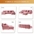 thumbnail image 4 of Wiilayok 114" U-Shaped Sectional Sofa,Chenille Modular 4 Seat Sofa Set for Living Room,Convertible L Shaped Sofa Couch Set with Chaise Lounge, Ottoman and Pillows, 4 of 8