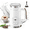 White, variant on Frothomat Automatic Milk Frother, Electric Milk Warmer, 5-in-1 Automatic Steamer with LCD Digital Touch Screen, Adjustable Temp (Black)