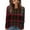 Wine_#11, variant on Nokdvo Womans Sweatshirts Fashion 2025 Plaid Crew Neck Pullover Long Sleeve Casual Loose Fitting T Shirts,Green L
