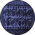 thumbnail image 1 of Ahgly Company Machine Washable Indoor Round Persian Blue Traditional Area Rugs, 6' Round, 1 of 4