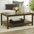 thumbnail image 3 of Dowellia Farmhouse Rectangle Coffee Table, Rustic Weathered Oak, 3 of 6