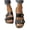 Black, variant on Women's Plus Size Cut-Out Wedge Slide Sandals, Double Buckle Strap with Perforated Design, Comfortable Summer Beach Shoes White 37