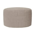 thumbnail image 1 of DOLITY Housse d'Ottoman Ronde Housse de Rangement pour Ottoman Rond pour Repose-Pieds d'Ottoman de Chambre Kaki, 1 of 9