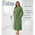 thumbnail image 5 of Dan River Bathrobe for Men and Women One Size Lightweight Cotton Terry Cloth Robe - Sage Green, 5 of 10