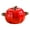 Red, variant on Halloween Ceramic Pumpkin Tableware, Jack O Lantern Bowl with Anti-Scald Handles, Halloween Breakfast Pot for Milk Oatmeal