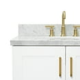 thumbnail image 6 of Ariel Taylor 73 In. Double Oval Sink Vanity With Carrara White Marble Countertop In White, 6 of 11