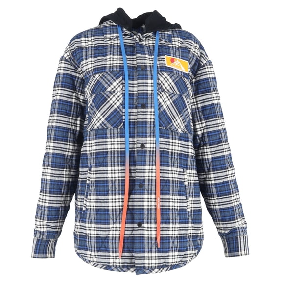 Pre-Owned Off-White Overshirt Flannel Jacket in Blue Cotton