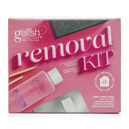 Gelish Removal Kit - Complete Gel Nail Polish Removal Set, Manicure Kit for Effortless Gel Polish Removal, Quick & Easy Nail Polish Removal, Healthy Nails, 15-Minute Soak Off Solution.