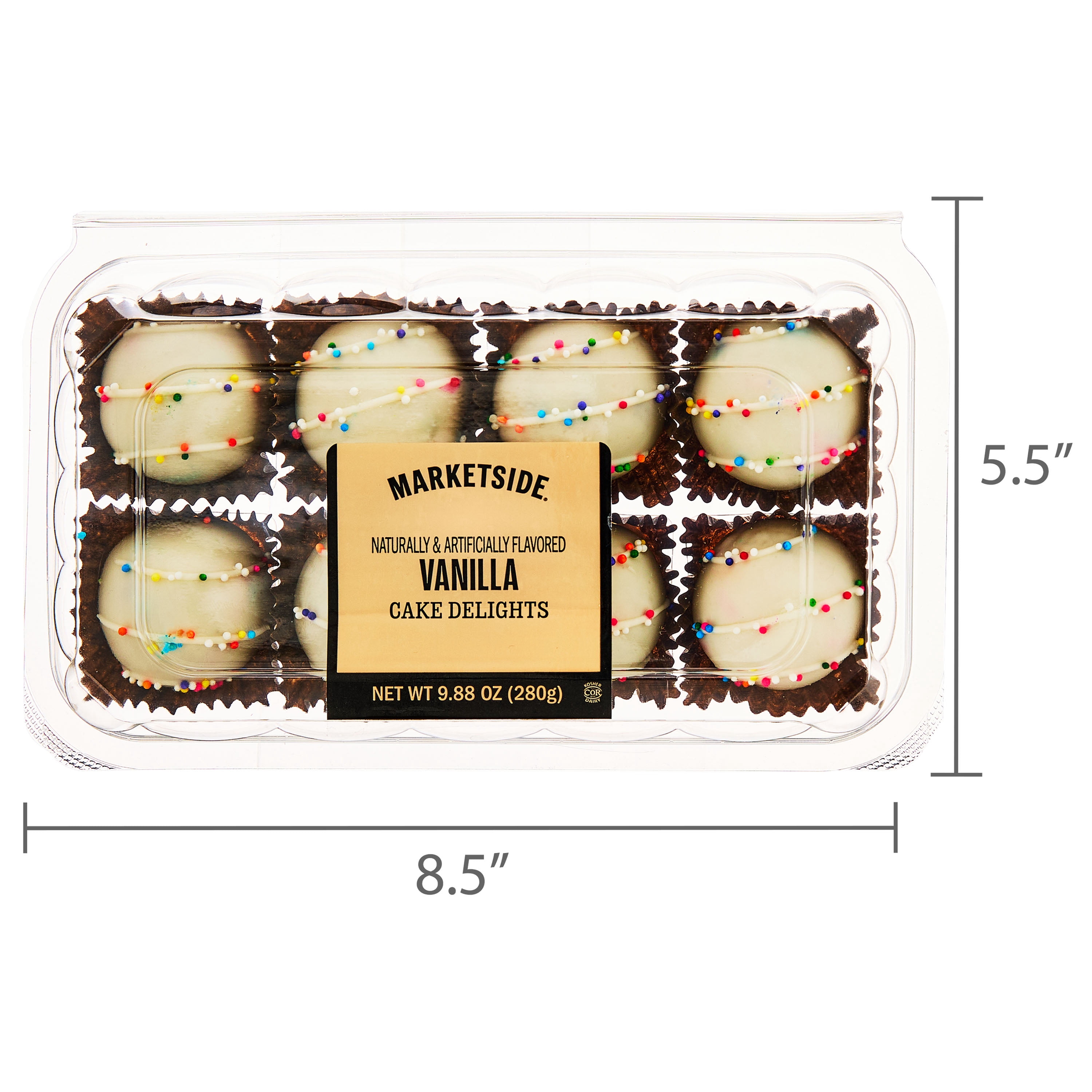 Marketside Vanilla Cake Balls, 9.88 oz, 8 Count, Shelf-stable