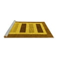 thumbnail image 2 of Ahgly Company Machine Washable Indoor Rectangle Abstract Yellow Contemporary Area Rugs, 8' x 12', 2 of 4