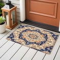 thumbnail image 4 of 2x3 Ft Entryway Area Rug, Orange Blue Southwestern Kitchen Rug Runner Washable Floor Mat, Boho Traditional Ethnic Antique Non Slip Indoor Door Mat Throw Carpet for Bathroom Living Room Bedroom, 4 of 8