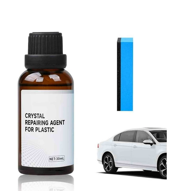 Juego de 30 ml de agente restaurador de plástico para la decoración interior de automóviles, agente restaurador para pulir el panel de instrumentos, restaurar el plástico y el cuero.