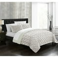 thumbnail image 6 of Thirsa 3 or 2 Piece Comforter Set Ultra Plush Micro Mink Criss Cross Pinch Pleat Sherpa Lined Bedding, 6 of 6