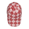 thumbnail image 4 of Haiem Red Plaid Daisy Baseball Cap Dad Hat Cotton Soft Adjustable Fashion Hats for Men Women Unisex Style Headwear, 4 of 9