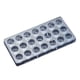 thumbnail image 1 of Molde de plástico duro para hacer 21 cavidades de chocolate con forma de rosa para hacer dulces y bombones rellenos de licor., 1 of 7