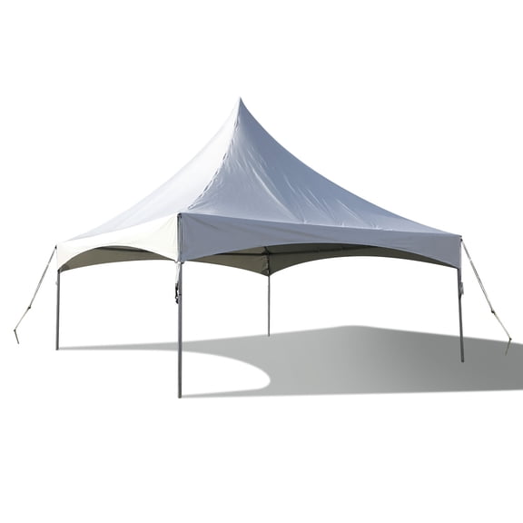 Party Tents Direct Weekender Outdoor High Peak Frame Canopy Tent, White, 20 ft x 20 ft