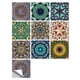 thumbnail image 2 of Azulejo de pared Vinilo Flor Etiqueta de la pared Mural Calcomanía para azulejos Etiqueta autoadhesiva impermeable para azulejos, MZ-2-102, Grande Methold HA002473-124, 2 of 6