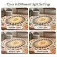 thumbnail image 7 of ODIKA 4'x6' Ultra-Soft Area Rug, Boho Hallway Retro Distressed Border Hallways Flower Vine Mirrored None Washable, Bare feet friendly, Silk-Touch for Bedroom Home office, 7 of 7
