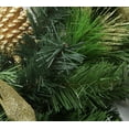 thumbnail image 2 of Northlight 24" Unlit Gold Pine Cone, Eucalyptus and Red Bow Christmas Wreath, 2 of 2