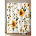 thumbnail image 4 of Shower Curtains Spring Sunflower Bath Curtain Watercolor Flowers Waterproof Bathroom Shower Curtain Set with Hooks Decoration 36 x 72 Inches, 4 of 7