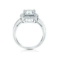 thumbnail image 4 of BERRICLE Sterling Silver Halo Wedding Engagement Rings Cushion Cut Cubic Zirconia CZ Ring for Women, Rhodium Plated Size 9.5, 4 of 10