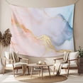 thumbnail image 2 of Pink Blue Marble Tapestry for Bedroom Wall Hanging Tapestry, Ink Painting Modern Abstract Ceiling Backdrop Tapestries Poster Blanket Wall Decor for Teens Room Living Room Dorm 59" x 90", 2 of 8