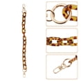 thumbnail image 3 of Unique Bargains 1 Pc Small Oval Handbag Chain Strap 14.57" Dark Coffee Color Acrylic, 3 of 5