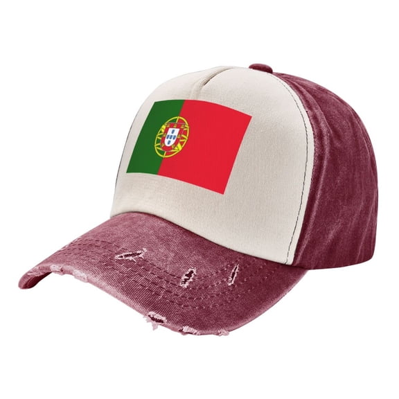 Men Women Portugal Flag Baseball Cap Golf Dad Hat Adjustable Low Profile Cotton Hat