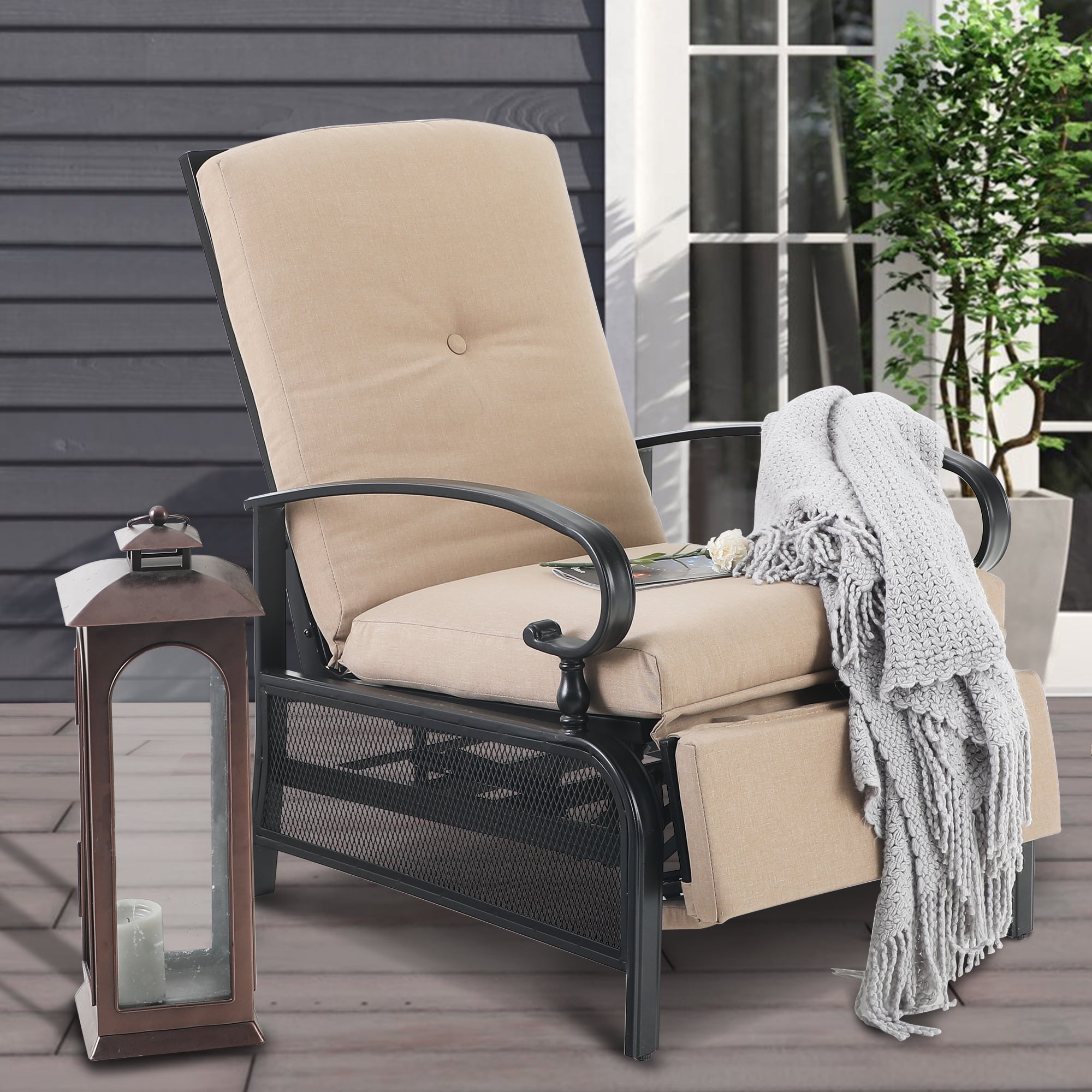 Details about   Sun Lounger Cushion Padding In/Outdoor Patio Recliner Lounge Pad Chair Sofa Mat 