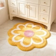 thumbnail image 4 of MMJ Bathroom Rugs Flower Shape Soft Absorbent Antiskid Bath Mat for Bathroom Floor Door 31.5x31.5in, 4 of 6
