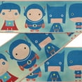 thumbnail image 1 of IBA Indianbeautifulart Blue Cartoon Kids Ribbon&nbsp;Trim&nbsp;Tape Fabric Laces For Crafts Printed Velvet&nbsp;Trim&nbsp;9 Yards Sewing Accessories 3 Inches, 1 of 1