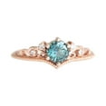 thumbnail image 3 of Women Rose Gold Plated Ring Alloy Band With Artificial Gemstones Jewelry For Everyday Anniversary Gift Classic, 3 of 5