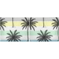 thumbnail image 3 of Coolnut Palm Tree Kitchen Curtains 2 Panels, UV Protected Tier Curtains Half Window Curtains Kitchen Tiers for Guest Room Bathroom Sink Laundry Room Basement,36 x 27 Inch, 3 of 7