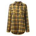 thumbnail image 4 of adviicd Hauts à Manches Longues pour Femmes Hauts Décontractés Blouse à Volants Smockée Jaune,m, 4 of 5