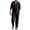 Black, variant on hotojiny Men's 2 Pieces Linen Set Lightweight Henley Shirt Long Sleeve Top and Casual Beach Pants Summer Yoga Outfits(White,X-Large)