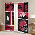 thumbnail image 2 of jejeloiu Rugby City Silhouette Black Out Curtains,Red Black Curtains Pack of 2 (42x63 Each) For Boys Kids, 2 of 6