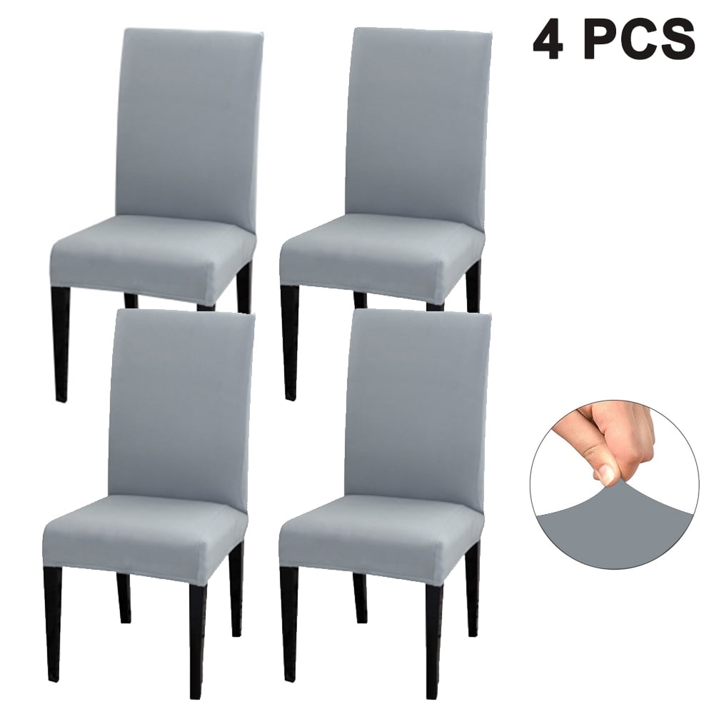 Details about   Chair Covers for Dining Room Stretch Chair Slipcovers for 6 Dark Grey 