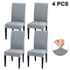 thumbnail image 1 of Juego de 4 fundas para sillas de comedor, ajuste elástico, extraíble, lavable, corta, para comedor, hotel, ceremonia, banquete, boda Ormromra 2034662-4, 1 of 9