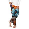 thumbnail image 2 of Hirioo Colorful Blooming Flowers for Teenagers' Pajama Pants Womens Lounge Pants with Pockets Pj Bottoms Pants for Men-Small, 2 of 6