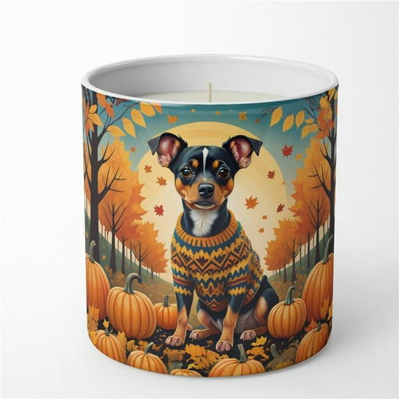 10 oz Unisex Miniature Pinscher Fall Decorative Soy Candle