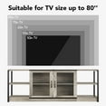 thumbnail image 3 of Yeshouse Soporte de TV de granja para TV 65/75 en TVs, gabinete de TV Industrial con 2 puertas de malla y 4 estantes, consola de TV de época para sala de estar, dormitorio, 3 of 9