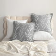 thumbnail image 4 of Ntbay 2 Pack Breathable Cotton Euro Pillow Shams,3 Layer Muslin Decorative Square Pillow Covers with Envelope Closure, 26" x 26", Gray Tree, 4 of 5