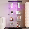 thumbnail image 4 of Glass Display Shelving | 4 Shelves, LED Lights, Easy to Set Up | Tempered Glass Material | Protect Collectibles from Dust, 4 of 6