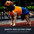 thumbnail image 4 of Dog Raincoat, Warm Windproof Jacket for Dog, Dog Waterproof Coat Lightweight Pet Coat Jacket for Small Medium Large Dogs Blue-Yellow XL, 4 of 6