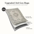 thumbnail image 5 of Lahome 2'x3'Washable Vintage Boho Area Rug,Non-Slip, Soft Ultra-Thin Low-Pile Mat for Kitchen, Bathroom,Bedroom Entrance,Ideal Foyer Decor, Grey/Brown, 5 of 9