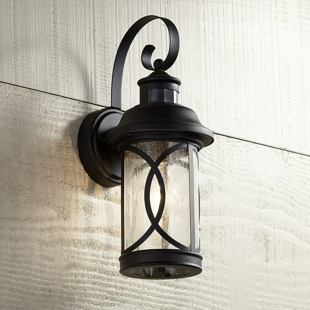 John Timberland Outdoor Wall Light Fixture LED Black Hanging 12.75