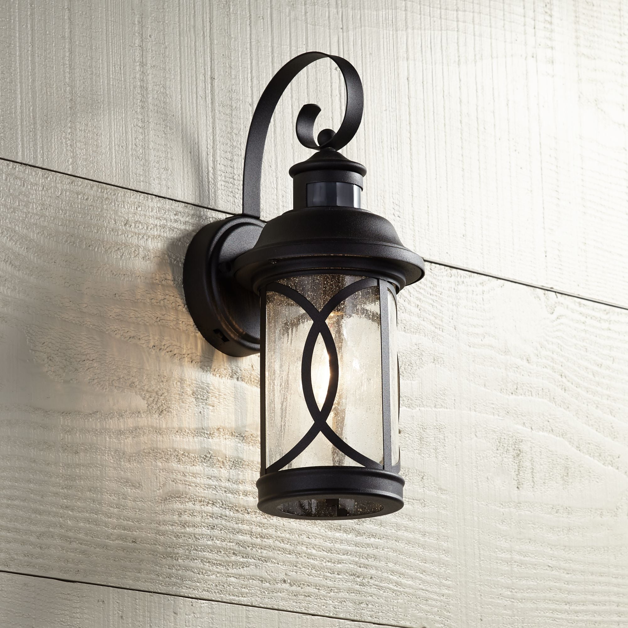 John Timberland Outdoor Wall Light Fixture Led Black Hanging 12 75 Motion Security Sensor Dusk To Dawn For House Deck Patio Porch