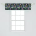 thumbnail image 2 of Ambesonne Geometric Window Valance, Pattern with Squares Hand Drawn Style with Different Texture Patterns, Curtain Valance for Kitchen Bedroom Decor with Rod Pocket, 54" X 12", Multicolor, 2 of 3