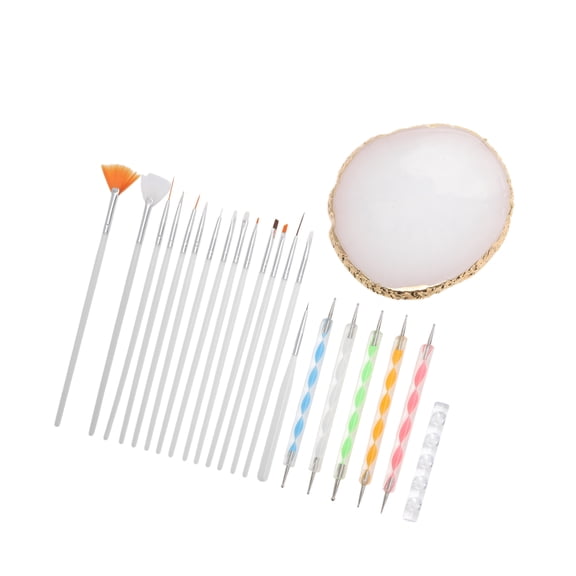 Vocoste 1 Set Portable Nail Art Palette Resin White